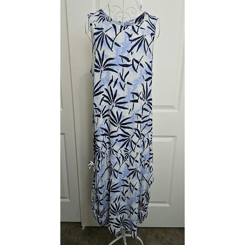 Kaktus Dress - XL Blue Floral Maxi Dress